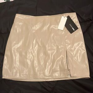 Fashion Nova Flame In Your Heart Mini Skirt - Nude